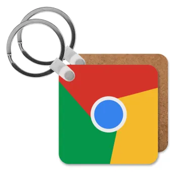 Chrome, Μπρελόκ Ξύλινο τετράγωνο MDF