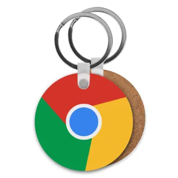 Chrome, Μπρελόκ Ξύλινο στρογγυλό MDF Φ5cm