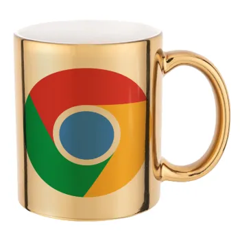 Chrome, Κούπα κεραμική, χρυσή καθρέπτης, 330ml