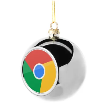 Chrome, Silver 8cm Christmas tree ball ornament