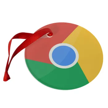 Chrome, Christmas ornament glass 9cm