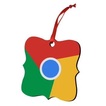 Chrome, Christmas ornament polygon wooden 7.5cm