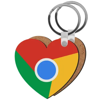 Chrome, Μπρελόκ Ξύλινο καρδιά MDF