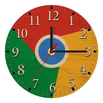 Chrome, Ρολόι τοίχου ξύλινο plywood (20cm)