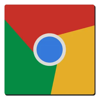 Chrome, Τετράγωνο μαγνητάκι ξύλινο 6x6cm