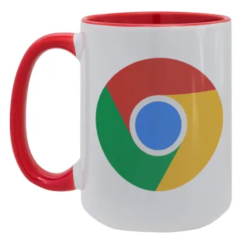 Chrome, Κούπα Mega 15oz, κεραμική Κόκκινη, 450ml