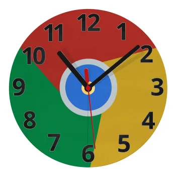 Chrome, Ρολόι τοίχου γυάλινο (20cm)