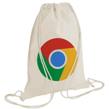 Chrome, Τσάντα πλάτης πουγκί GYMBAG natural (28x40cm)