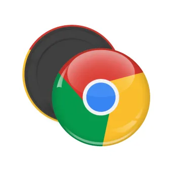 Chrome, Μαγνητάκι ψυγείου στρογγυλό διάστασης 5cm