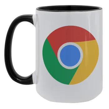 Chrome, Κούπα Mega 15oz, κεραμική Μαύρη, 450ml