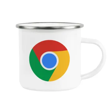 Chrome, Κούπα Μεταλλική εμαγιέ λευκη 360ml
