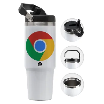 Chrome, Θερμός Ανοξείδωτο 30oz με χερούλι