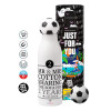 Soccer Metal mug thermos, double wall, 550ml