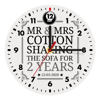 Mr & Mrs Sharing the sofa, Ρολόι τοίχου ξύλινο (20cm)