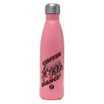 Coffin Dance!, Metal mug thermos Pink Mat (Stainless steel), double wall, 500ml