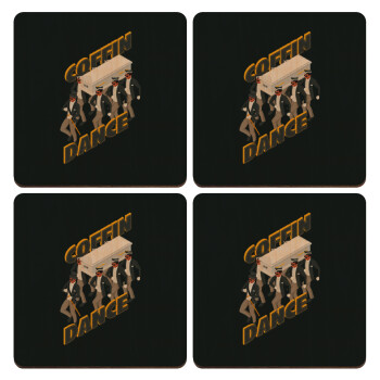 Coffin Dance!, ΣΕΤ x4 Σουβέρ ξύλινα τετράγωνα plywood (9cm)