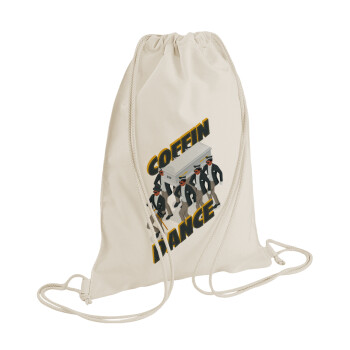 Coffin Dance!, Τσάντα πλάτης πουγκί GYMBAG natural (28x40cm)