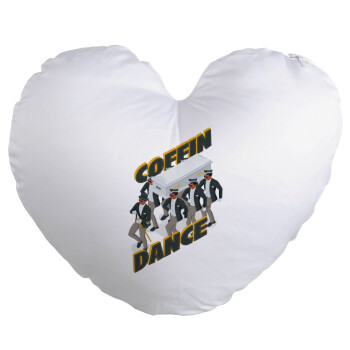 Coffin Dance!, Μαξιλάρι καναπέ καρδιά 40x40cm περιέχεται το  γέμισμα