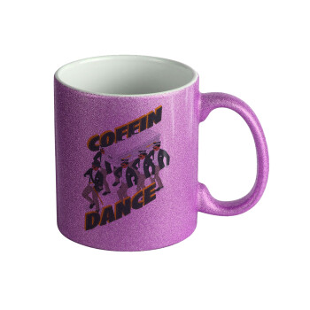 Coffin Dance!, Κούπα Μωβ Glitter που γυαλίζει, κεραμική, 330ml