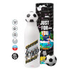 Soccer Metal mug thermos, double wall, 550ml