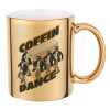 Mug ceramic, gold mirror, 330ml