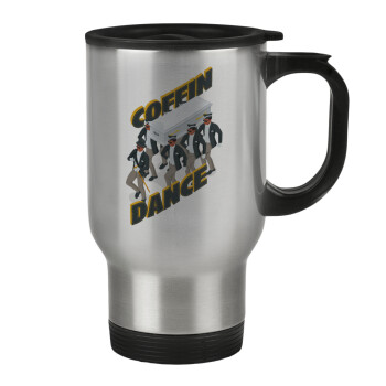 Coffin Dance!, Stainless steel travel mug with lid, double wall 450ml