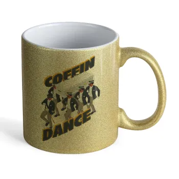 Coffin Dance!, Κούπα Χρυσή Glitter που γυαλίζει, κεραμική, 330ml
