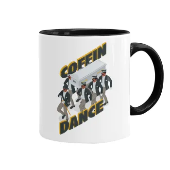 Coffin Dance!, Κούπα χρωματιστή μαύρη, κεραμική, 330ml