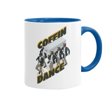 Coffin Dance!, Κούπα χρωματιστή μπλε, κεραμική, 330ml