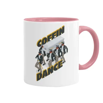 Coffin Dance!, Κούπα χρωματιστή ροζ, κεραμική, 330ml