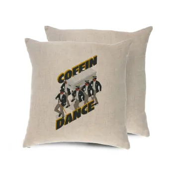 Coffin Dance!, Μαξιλάρι καναπέ ΛΙΝΟ 40x40cm περιέχεται το  γέμισμα