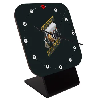 Coffin Dance!, Quartz Wooden table clock with hands (10cm)