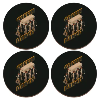Coffin Dance!, ΣΕΤ x4 Σουβέρ ξύλινα στρογγυλά plywood (9cm)