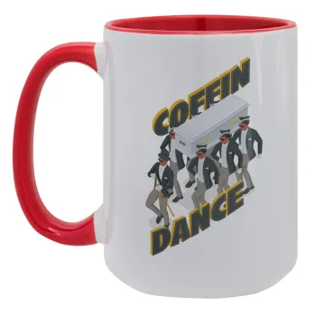 Coffin Dance!, Κούπα Mega 15oz, κεραμική Κόκκινη, 450ml