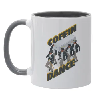 Coffin Dance!, Κούπα χρωματιστή γκρι, κεραμική, 330ml