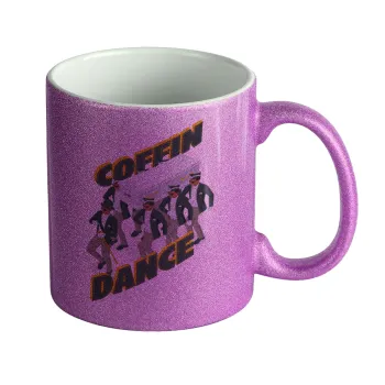 Coffin Dance!, Κούπα Μωβ Glitter που γυαλίζει, κεραμική, 330ml