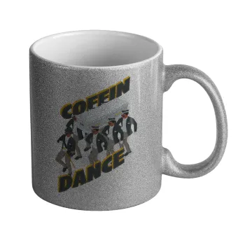 Coffin Dance!, Κούπα Ασημένια Glitter που γυαλίζει, κεραμική, 330ml