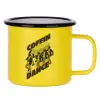 Metallic enamel MATT Yellow cup 360ml