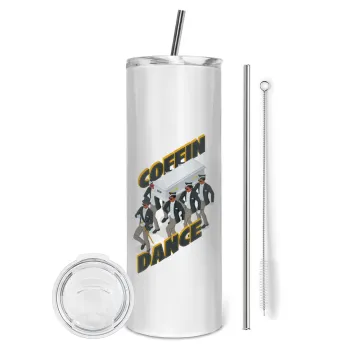 Coffin Dance!, Tumbler stainless steel 600ml, with metal straw & cleaning brush