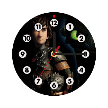 How to train your dragon Night Fury, Wooden wall clock (20cm)