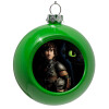 Green Christmas tree ornament bauble 8cm