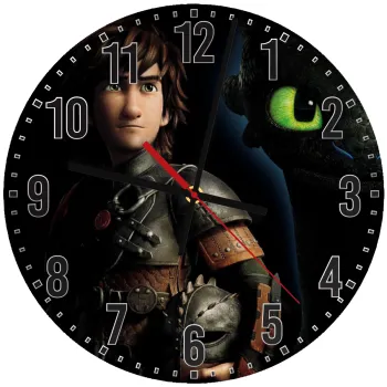 How to train your dragon Night Fury, Ρολόι τοίχου ξύλινο (30cm)