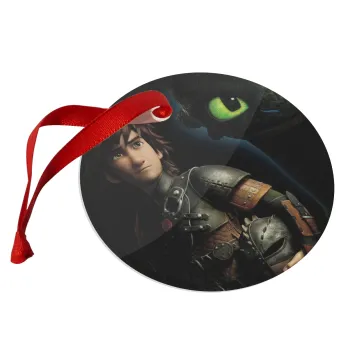 How to train your dragon Night Fury, Christmas ornament glass 9cm