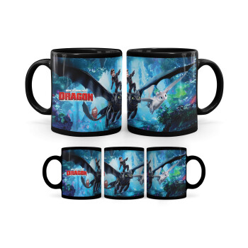 How to train your dragon, Κούπα Μαύρη, κεραμική, 330ml
