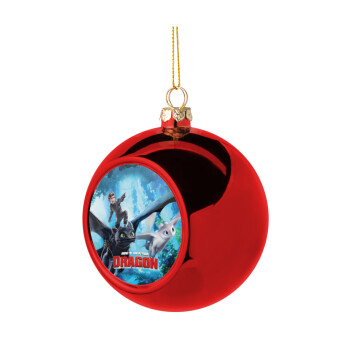 How to train your dragon, Christmas tree ball Red 8cm
