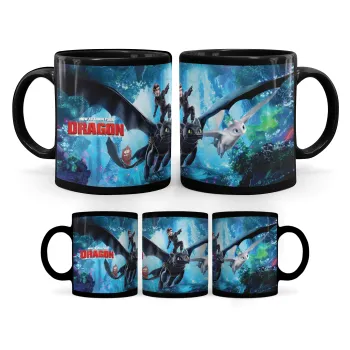 How to train your dragon, Κούπα Μαύρη, κεραμική, 330ml