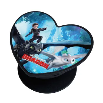 How to train your dragon, Phone Holders Stand  καρδιά Μαύρο Βάση Στήριξης Κινητού στο Χέρι