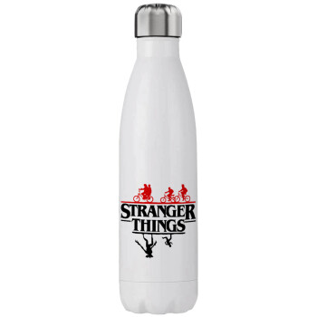 Stranger Things upside down, Μεταλλικό παγούρι θερμός (Stainless steel), διπλού τοιχώματος, 750ml