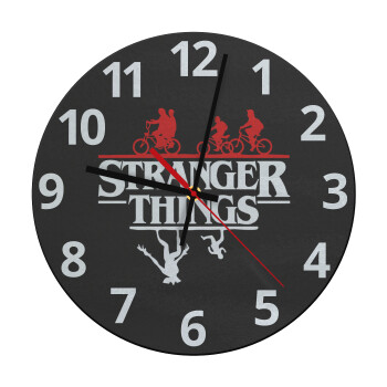 Stranger Things upside down, Ρολόι τοίχου γυάλινο (30cm)