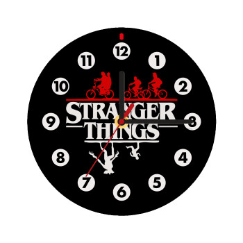 Stranger Things upside down, Ρολόι τοίχου ξύλινο (20cm)